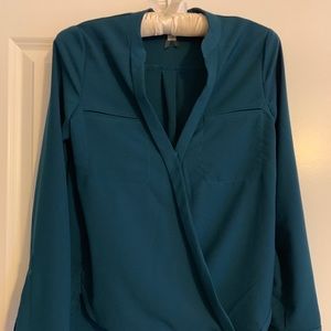 Teal Blouse from Dynamite.